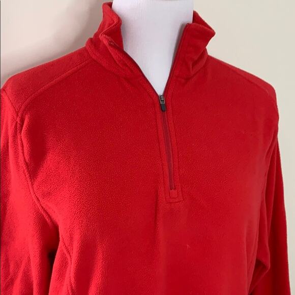 Lands End Red Polartec Fleece Pullover Jacket Kids Size XL 18 - Picture 2 of 9